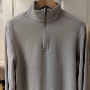 Lululemon Surge half zip, large, silver/grey
